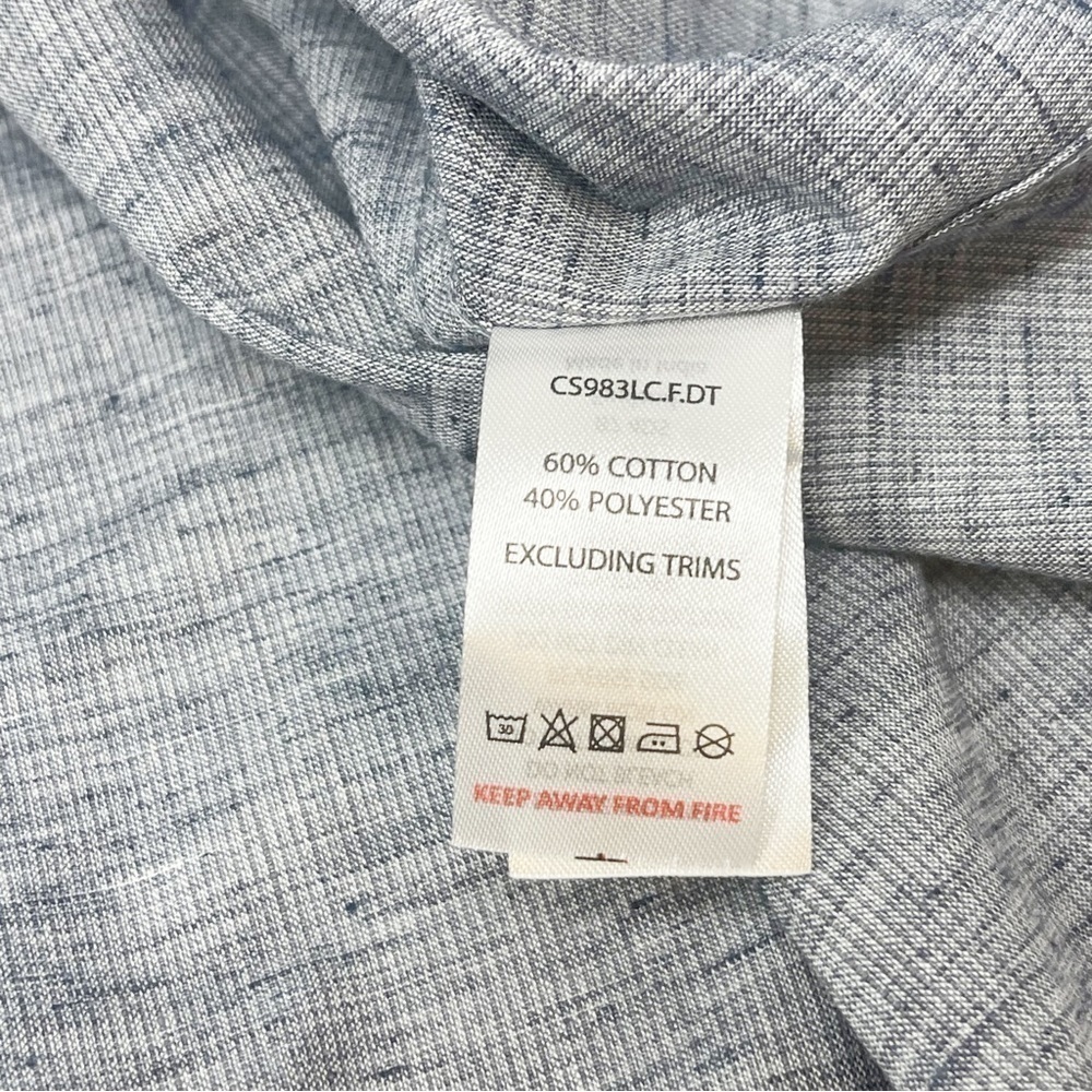 LARSSON & CO SPIRIT OF SCANDINAVIA Men’s Blue Short Sleeve Button Up Shirt M - Picture 9 of 10